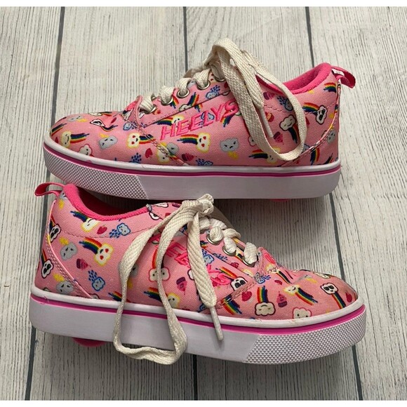 Pink Rainbow Heelys Girl Skate Shoes, Size Youth 13 - Picture 1 of 5